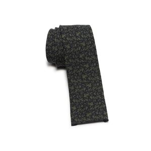 NIB Salvatore Ferragamo Navy And Green Print Wool Flat End Tie